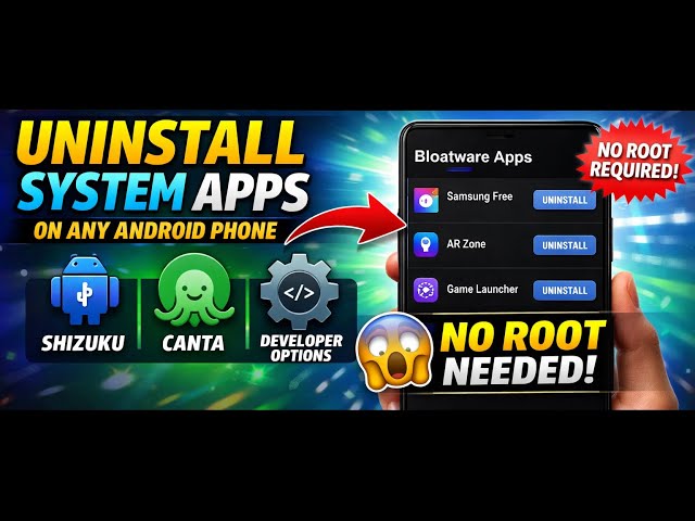 How to Uninstall System Apps on Any Android Phone No Root  Shizuku & Canta