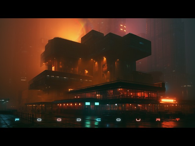 FOOD COURT - Blade Runner Ambience - Cyberpunk Rain at a Night Diner