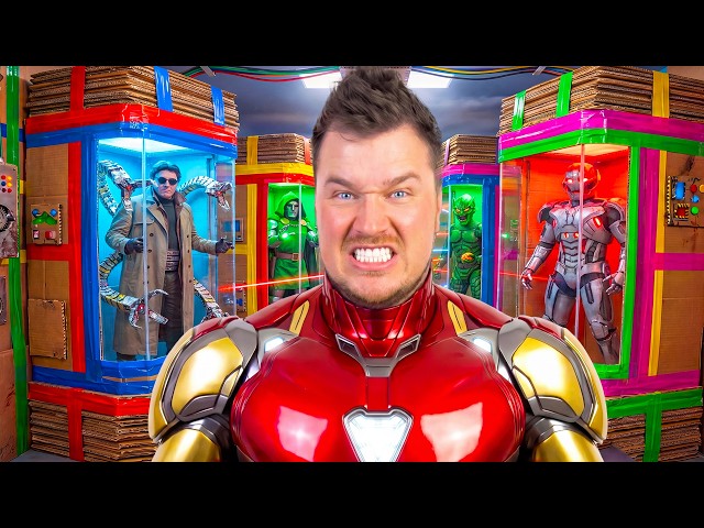I Built Avengers Cardboard Prison! To Capture Worlds Most Dangerous Villains!