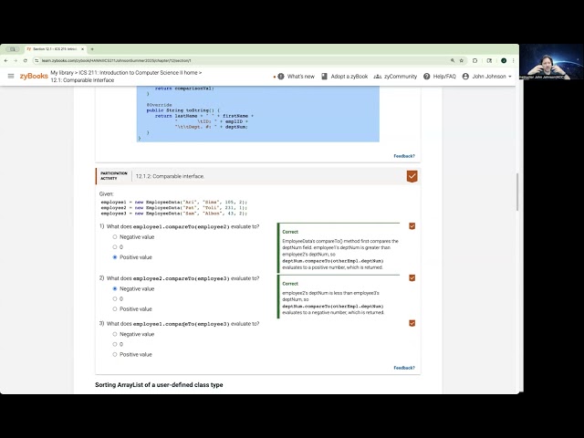 Generics Part 1 - Comparable Interface: Sorting an ArrayList