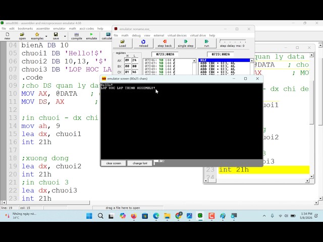 8086 Assembly Tutorial: Print Your First Message in 5 Minutes