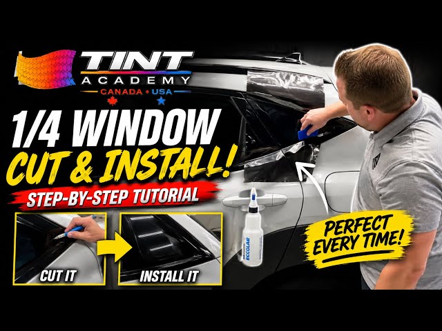 How to Cut & Install a 1/4 Window Like a Pro | Window Tint Tutorial for Beginners