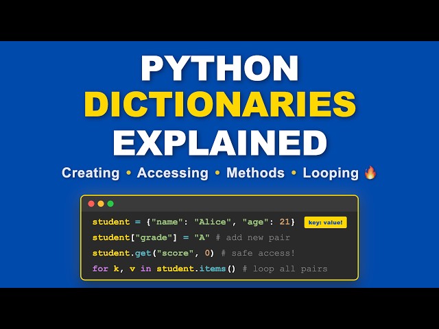 Python Dictionaries (Visually Explained) | Python Tutorial for Beginners #8