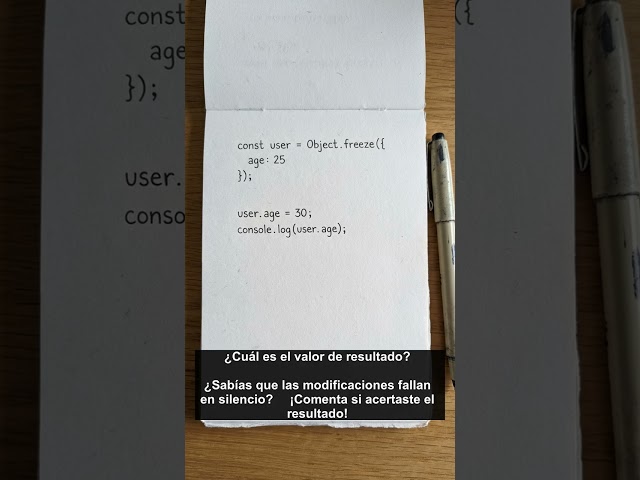 Reto TypeScript: La Paradoja del Objeto Congelado