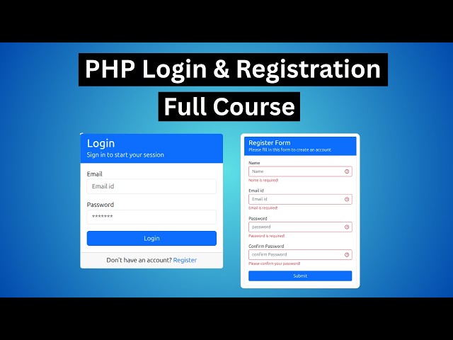 Complete PHP Login & Registration System Tutorial (Step-by-Step for Beginners)