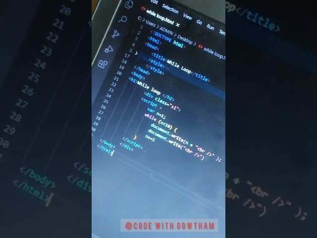 JavaScript While loop..Tamil..codewithgowtham