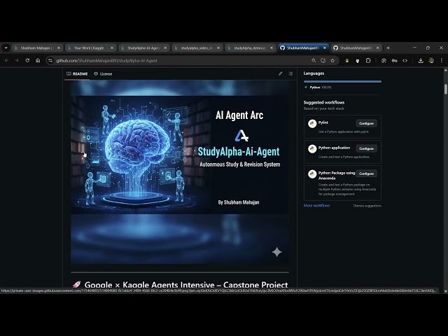 StudyALpha AI Agent : Kaggle Capstone Project _Presentation Shubham Mahajan