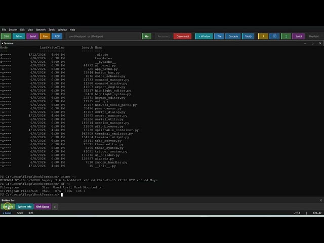 RockTerm Button Bar Demo
