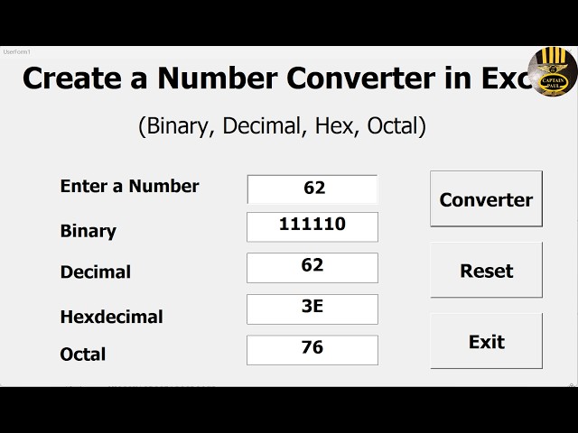 How to Create a Number Converter in Excel VBA | Full Tutorial (Binary, Hex, Octal & Decimal)