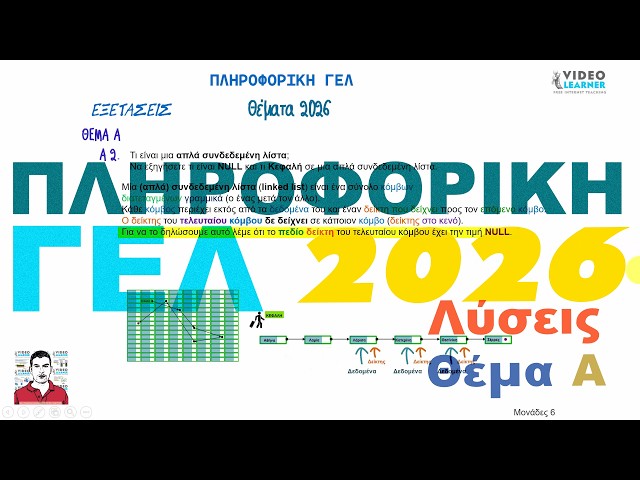 ΠΛΗΡΟΦΟΡΙΚΗ ΓΕΛ 2026 ΘΕΜΑ Α