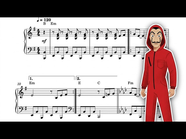 Bella Ciao | EASY/INTERMEDIATE Piano Solo Sheet Music Tutorial