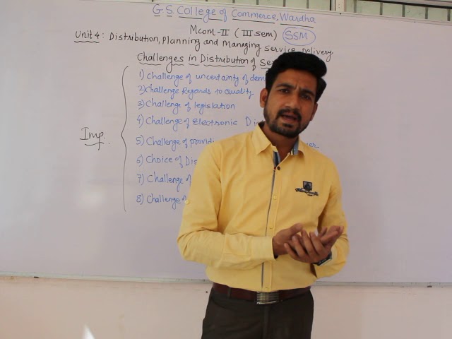 M.Com Sem 3 - Service Sector Management -  Lecture 19