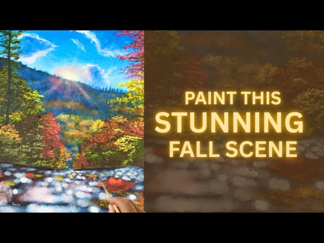 Stunning Fall River Painting — Acrylic Landscape Tutorial You’ll Love