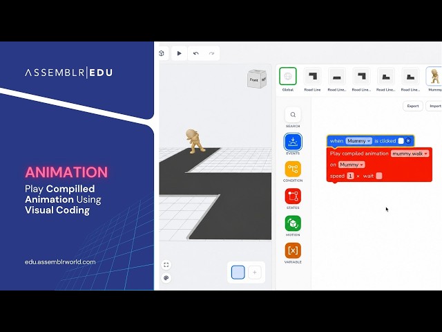 Play Compiled Animation With Visual Coding in Assemblr