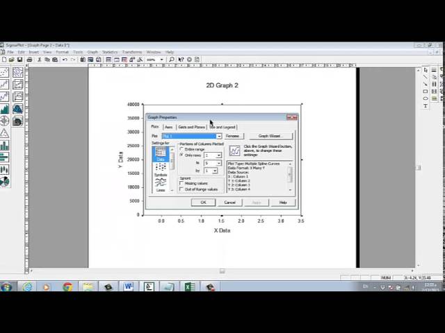 How to use Sigmaplot to draw curves, explination in Arabic