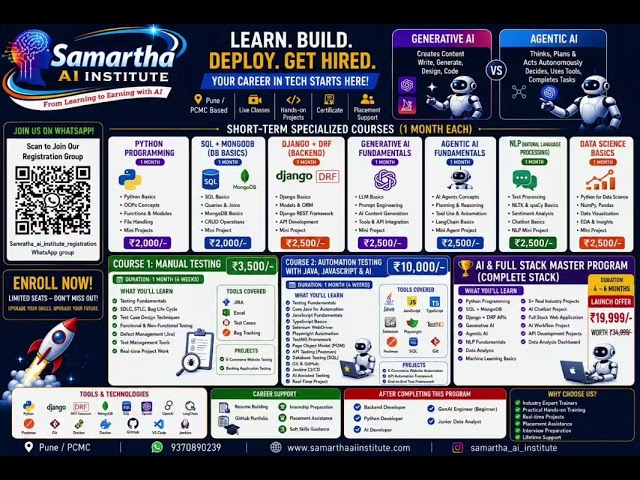 AI Career Start Here | Python, Django, Generative AI Courses | Samartha Institute