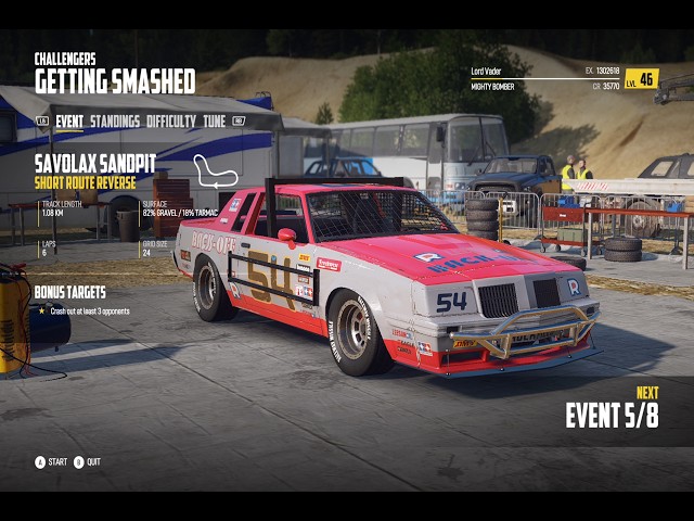 Wreckfest CAREER CHALLENGERS 3️⃣ 3b - 5/8) Salvolax Sandpit Short Route Reverse