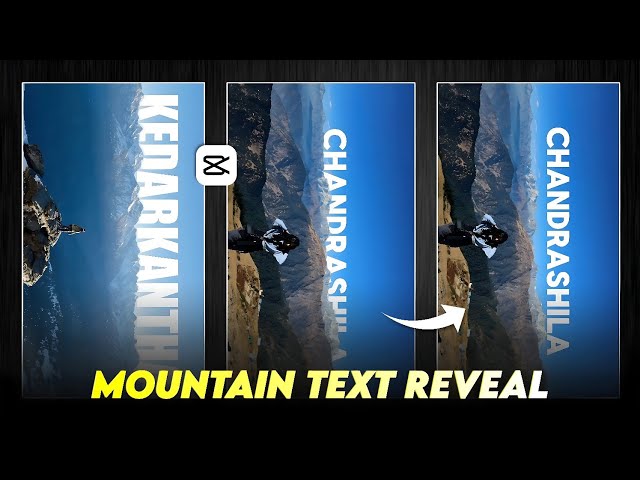 Trending Mountain Text Reveal Reels Editing | Mountain Behind Text Video Editing In Capcut