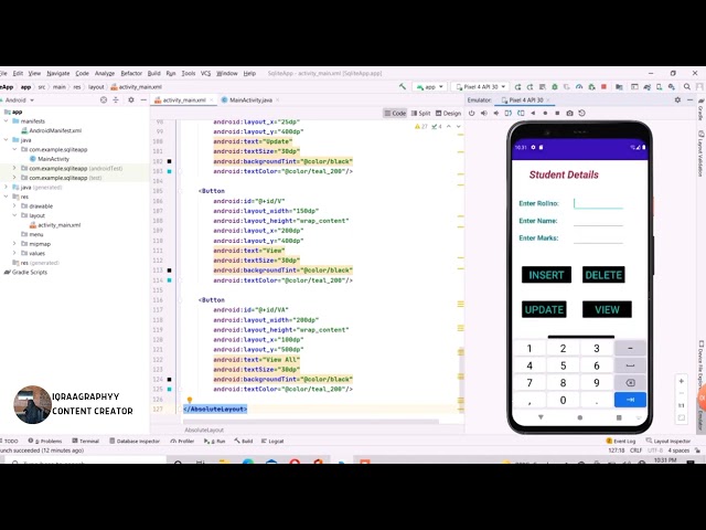 CRUD Application using Android Studio. #androidstudio #android  #androidapplication #programming