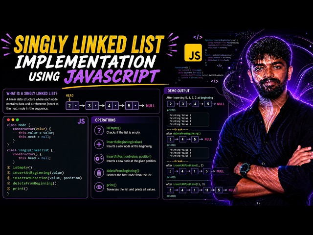 Singly Linked List Implementation in JavaScript | Tamil 🚀