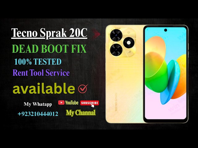 Tecno Spark 20C Dead Boot Repair | Flash File | Firmware | 2026 I.T Mobile Point