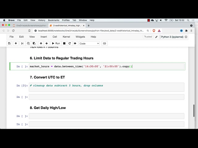 Use End of Day (EOD) Historical Data API to Find Time of Daily High/Low