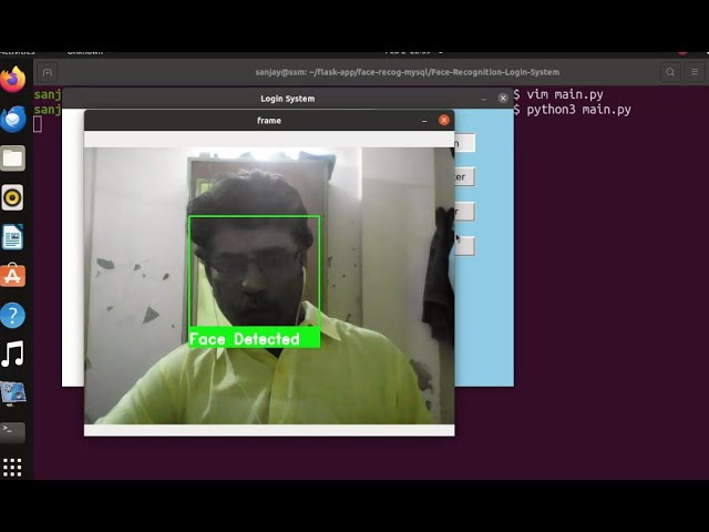 python Facial recognition Login system