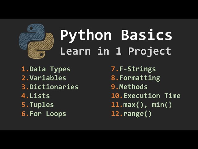 Python Basics: Dictionaries, Lists, For Loops, F-Strings, and More with This Project