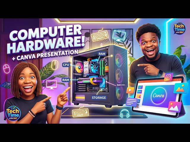 What is Computer Hardware? | Learn to Design with Canva | Children's Computer Lesson
