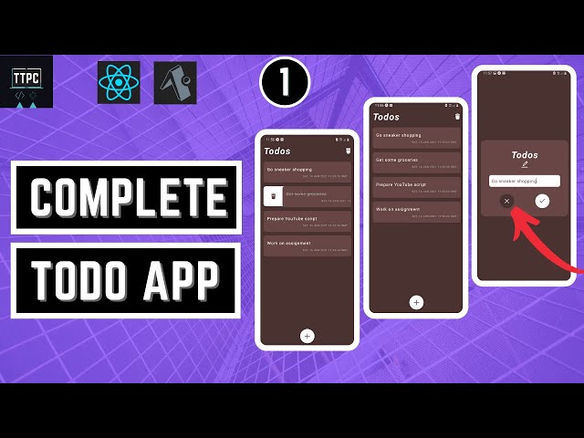 The Best First React Native Project for Beginners : A Todo App from Scratch #1