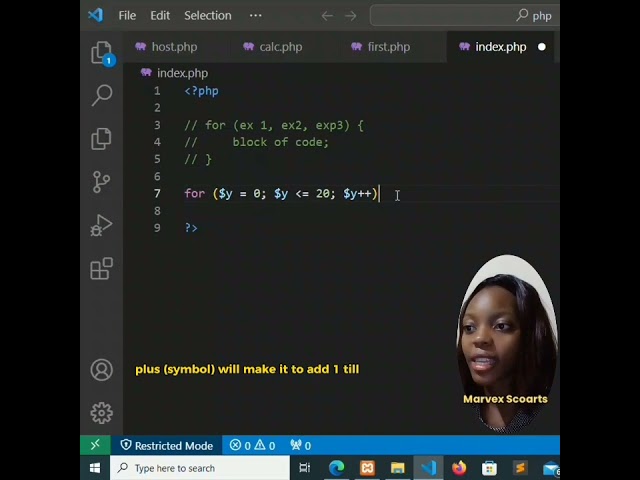 PHP Tutorial For Beginners 💻 --- The For Loop 💻