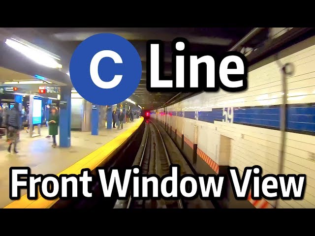 ⁴ᴷ⁶⁰ NYC Subway Front Window View - The C Line to Euclid Avenue