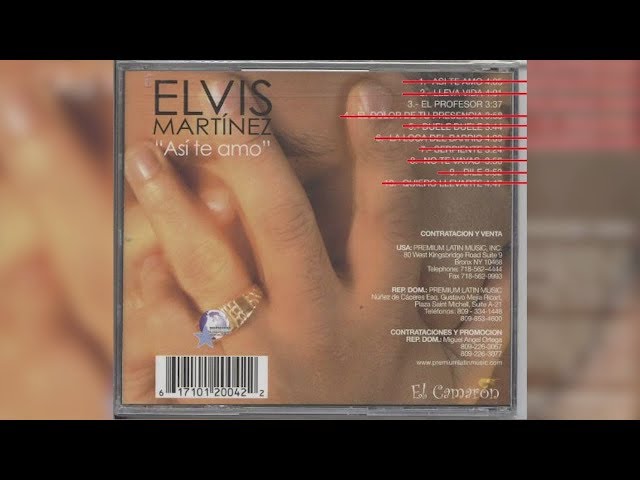 Elvis Martinez -  El Profesor (Audio Oficial) álbum Musical Así te Amo - 2003