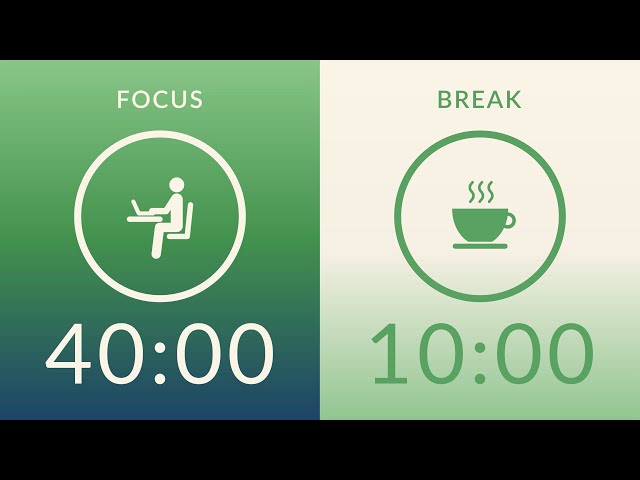 40/10 Pomodoro Timer with Green Noise 💚 4-Hour Study with Me for Deep Focus & ADHD ✨