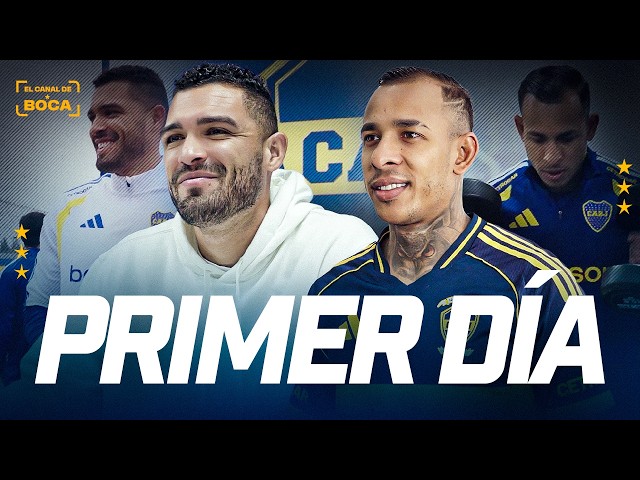 PRIMER ENTRENAMIENTO de SEBASTIÁN VILLA y ÁLVARO MONTERO en BOCA PREDIO | EL CANAL DE BOCA