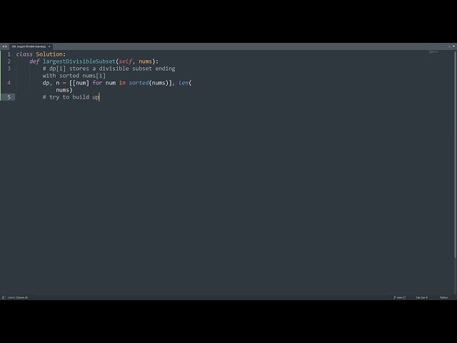 Leetcode 368. Largest Divisible Subset in Python | Python Leetcode | Python Coding Tutorial | ASMR