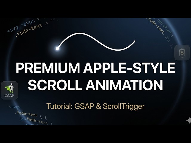 Apple-Style SVG Scroll Animation | GSAP ScrollTrigger Tutorial