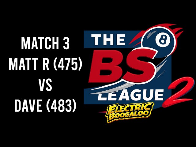 More 9-ball? Featuring The Intruder! The BS League 2 Match 3 Matt R (475 Fargo) vs Dave (483 Fargo)