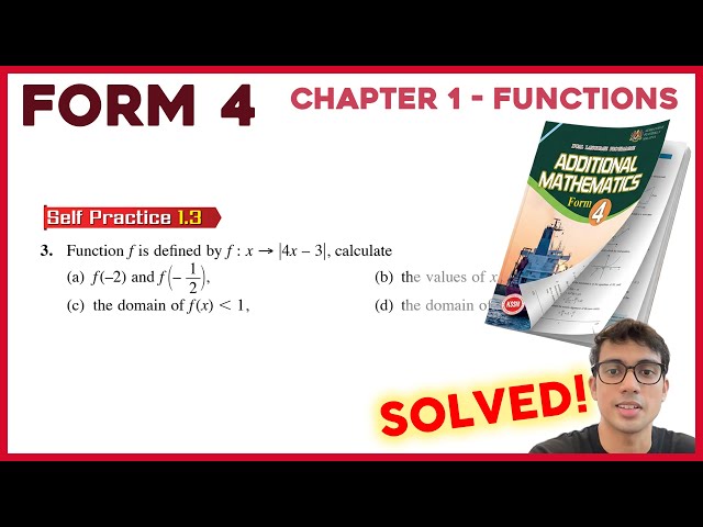 Self Practice 1.3 - Q3 || Add Maths Textbook Form 4 - Chapter 1