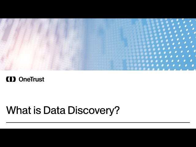 What is data discovery?