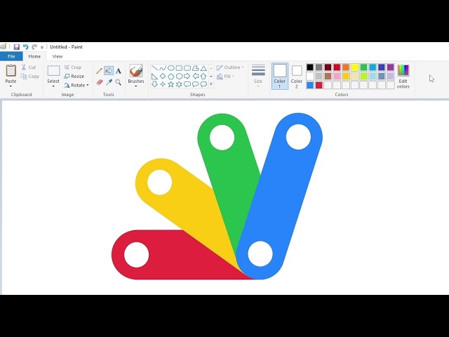 How to draw a Google Apps Script logo using MS Paint | How to draw on your computer