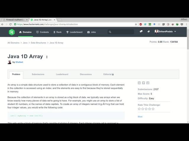 HackerRank | Java 1D Array Solution