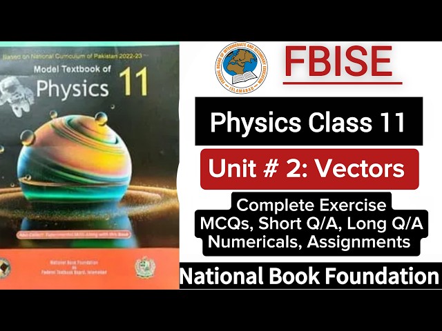 Class 11 Physics Unit 2 Vectors Complete Exercise | New Syllabus 2026|LearnOnlineWithAnum