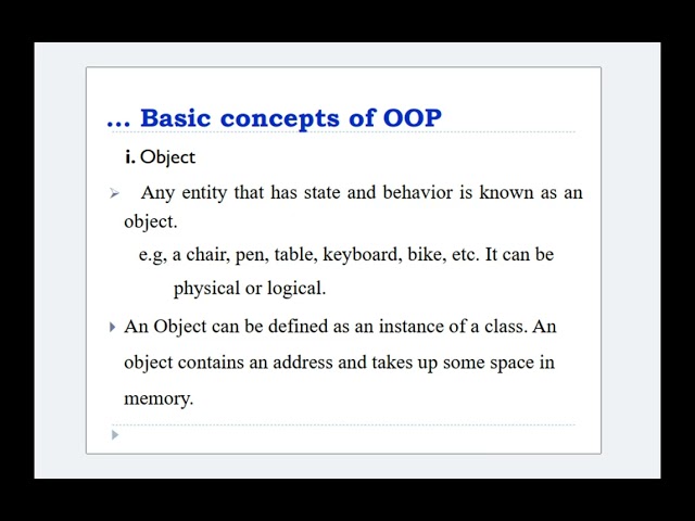 Object Oriented Programming -  Chapter one 2025