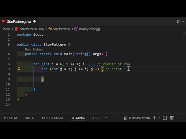 Java Loop Pattern 🔥 Print Star Triangle (Easy)