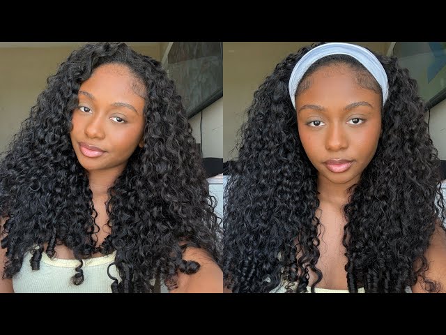 You NEED This Burmese Curly Half Wig 😍 | Minimal Leave Out & Headband Style | Ft. ISee Hair