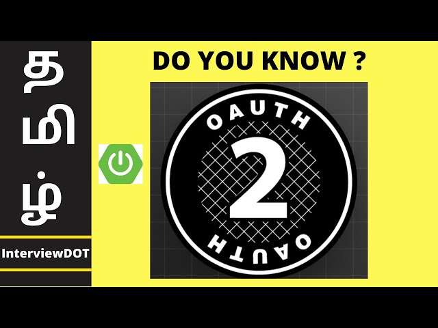 OAUTH2 SPRING SECURITY TAMIL | HOW SPRING SECURITY OAUTH2 WORKS | SPRING OAUTH2 | InterviewDOT