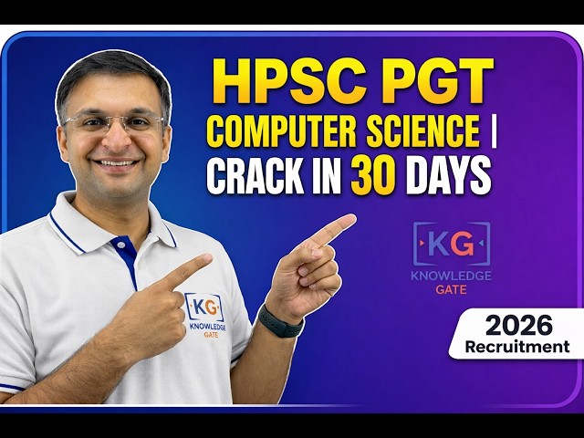 Crack HPSC PGT Computer Science in 30 Days | Exam Format, Safe Score & Complete Roadmap