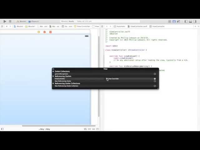 Xcode 6 Tutorial: How to create IBoutlets