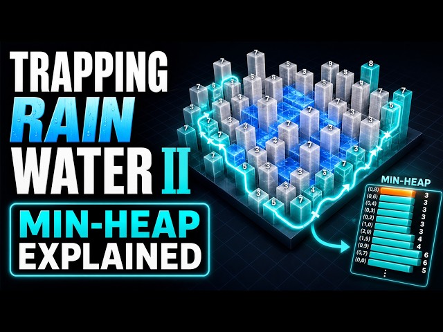 Trapping Rain Water II Finally Explained Visually | Min-Heap BFS Intuition